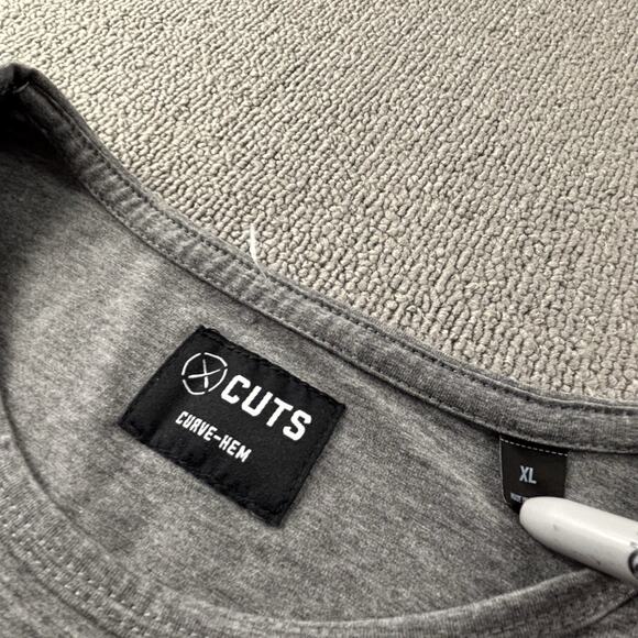 Cuts Clothing Shirt Adult Extra Large Gray Short Sleeve Active Athleisure Casual - Picture 12 of 14